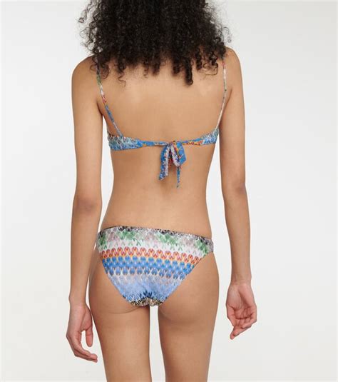 Missoni Zig Zag Knit Bikini Blue Editorialist