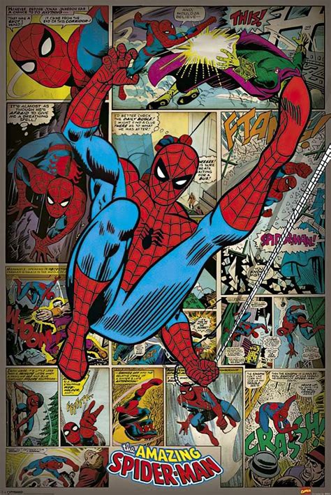 Amazon.com: The Amazing Spider-Man - Marvel Comics Poster Print (Retro ...