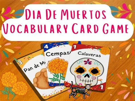 Vocabulary UNO Dia De Muertos Spanish Day Of The Dead Teaching