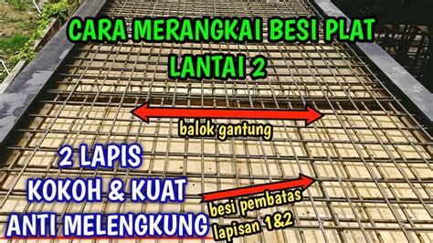 Gambar Pembesian Plat Lantai 2