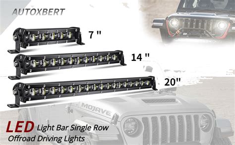 Amazon Autoxbert Inch Slim Led Light Bar Single Row Offroad