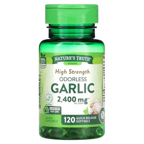 Nature S Truth High Strength Odorless Garlic 2 400 Mg 120 Quick Release