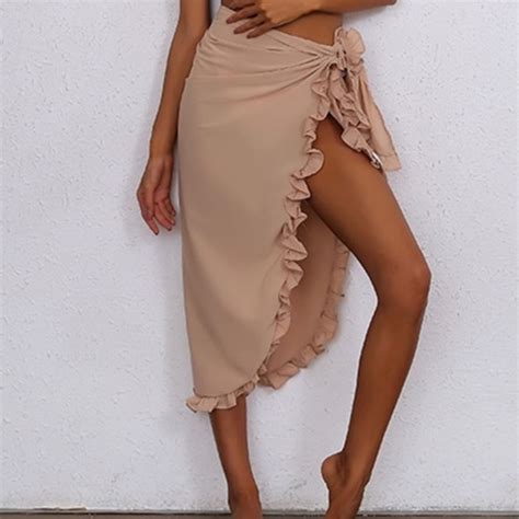 Swim Nude Ruffle Hem Skirt Cover Up Poshmark