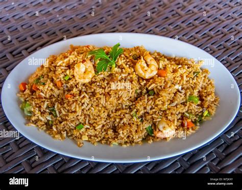 Chinese Shrimp Fried Rice Stock Photo - Alamy