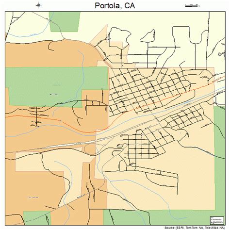 Portola California Street Map 0658352