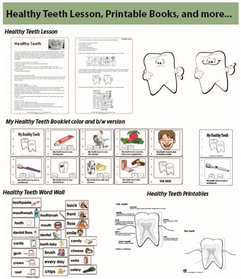 Kindergarten and Preschool Healthy Teeth Lessons and Activities | KidsSoup