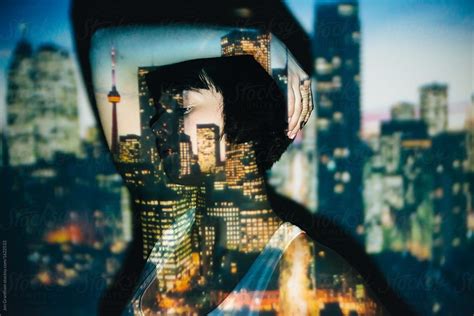 Toronto Cityscape Projected On Woman By Stocksy Contributor Jen Grantham Stocksy