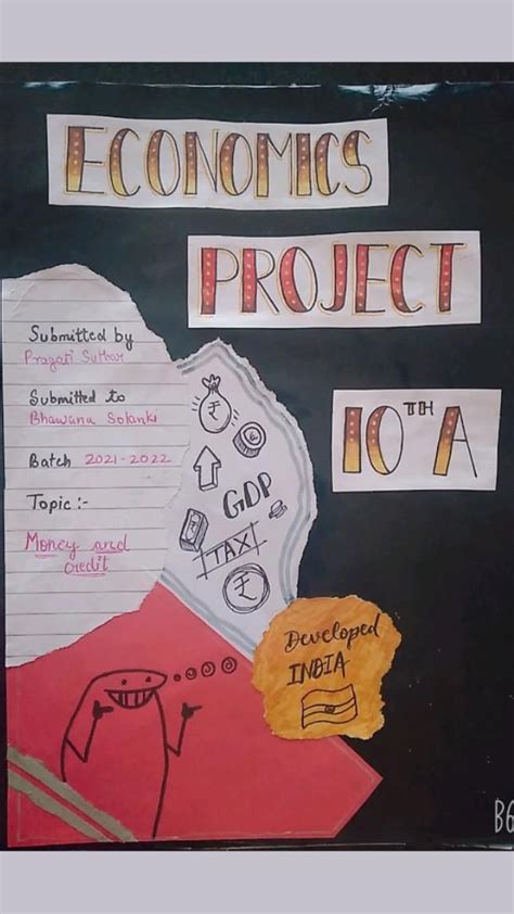 economics project | Project file cover ideas school creative, Cover page for project, Accounts ...