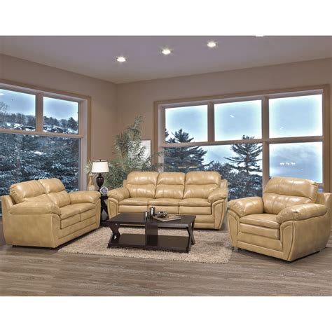 Ebern Designs Adelei Piece Leather Living Room Set Reviews Wayfair