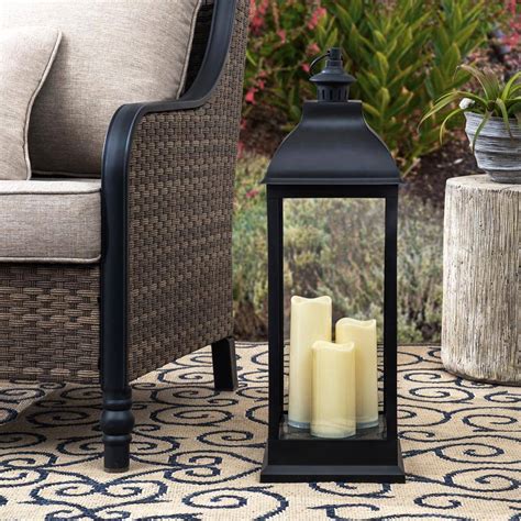 Sunjoy Wynn Classic Black Outdoor Battery Powered Lantern D201007408