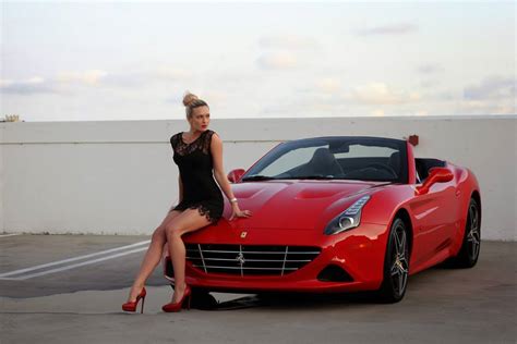 Ferrari California T And Sexy Blonde Create Modern Pinup Art