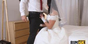 Rim K Brunette Bride Gladdens The Bald Man By Rimming Before Wedding Tnaflix