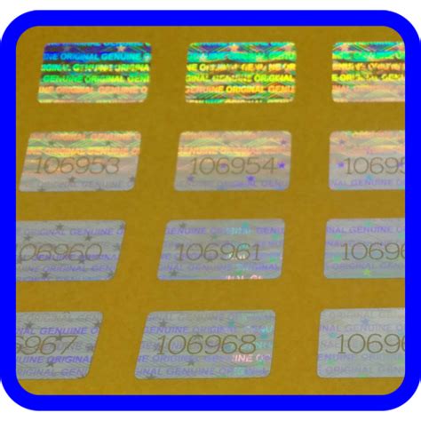 Hologramm Etiketten Mit Seriennummern 16x10mm