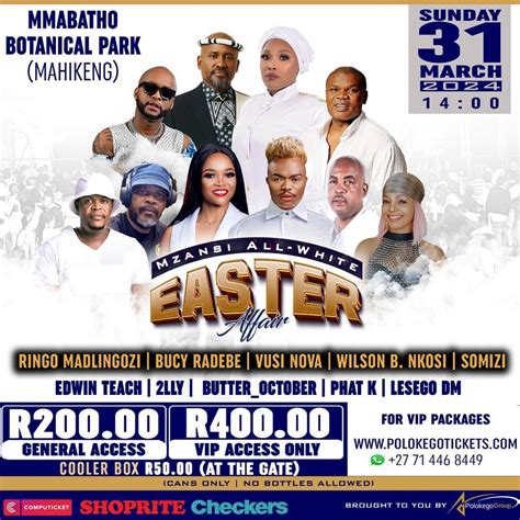 Mzansi All White Easter Affair Mmabatho Botanical Gardens Mahikeng