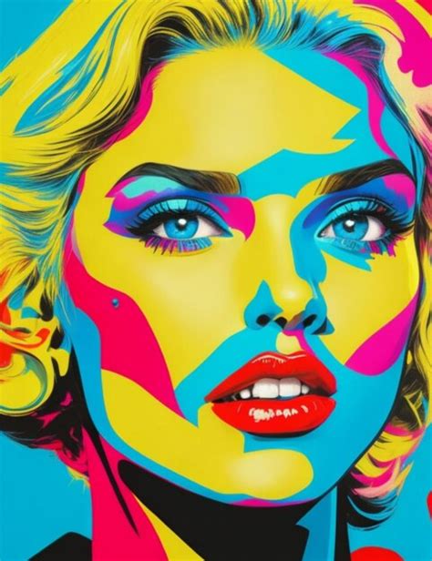 Premium Photo Vibrant Pop Art Woman Portrait