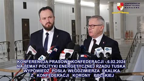 Konferencja prasowa Konfederacji o polityce energetycznej rządu Tuska