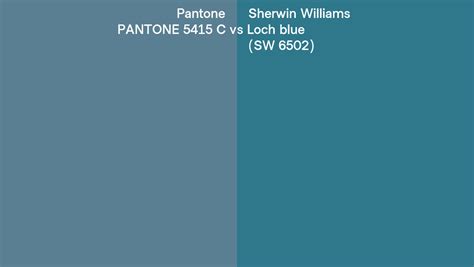 Pantone 5415 C Vs Sherwin Williams Loch Blue Sw 6502 Side By Side