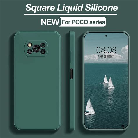 Capa De Silicone L Quido Quadrada Para Xiaomi Mi 12 12X 12T 11T 10T 11