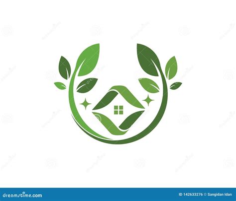 Ejemplo Del Vector Del Logotipo De La Casa Verde Ilustraci N Del Vector