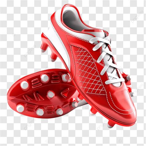 Red Soccer Shoes On White Background Red Soccer Shoes White