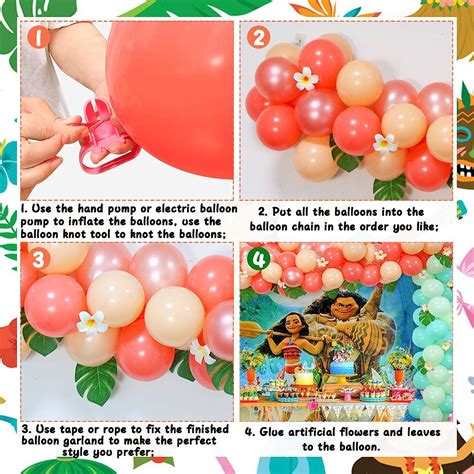 Tropical Balloon Garland Arch Kit Hawaii Jungle Luau Moana Balloon