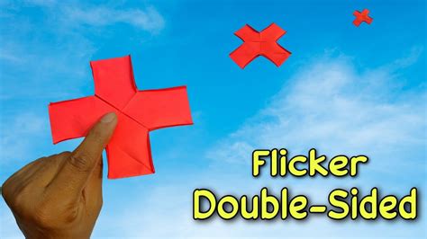 Paper Double Sided Flicker Origami Flying Flicker Boomrange Plane