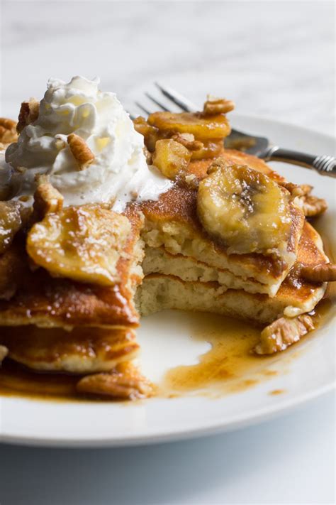 Bananas Foster Pancakes - Away From the Box