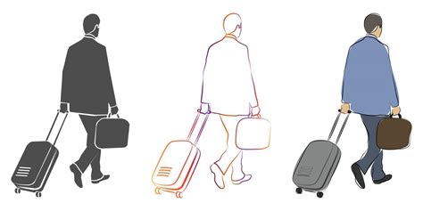 Businessman Walking With Suitcase On His Trip 6626540 Vector Art At