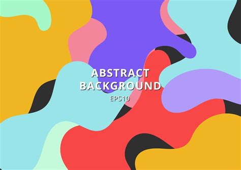 Abstract colorful free form shape background. Fluid forms shapes vibrant color. 1941699 Vector ...