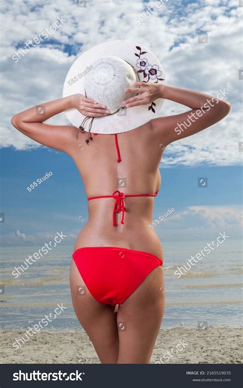 Sexy Asian Red Bikini Female Lady Stock Photo 2165519035 Shutterstock