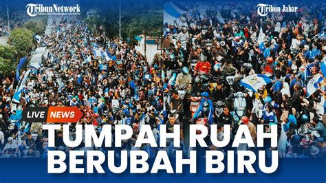 Konvoi Terkini Suasana Bobotoh Tumpah Ruah Di Jalanan Bandung Rayakan