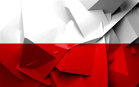 Flag of Poland, geometric art, European countries, Polish flag, creative, Poland, HD wallpaper ...