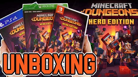 Minecraft Dungeons Hero Edition Ps Xbox One Switch Unboxing Youtube