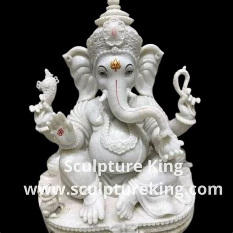 White Marble Ganesh Ji Statue Inch At Rs In Jaipur Id