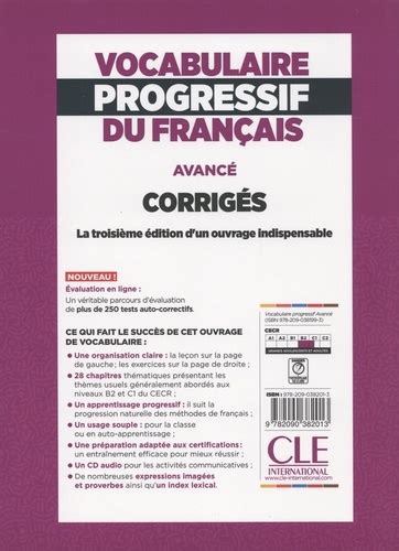 Vocabulaire Progressif Du Fran Ais Avanc B De Claire Miquel