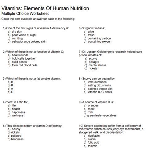 Solution Mcqs In Pharmacology Vitamins Minerals Studypool Off