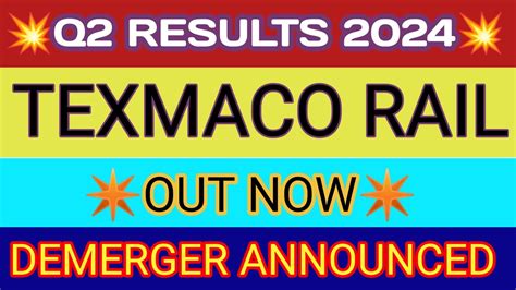 Texrail Q Results Texmaco Rail Results Texrail Latest News