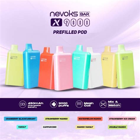 Nevoks Bar X Puffs Rechargeable Starter Kit Vape Prefilled