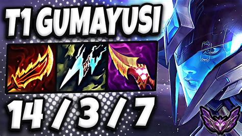 T1 Gumayusi Kaisa ADC Vs Xayah Pentakill Korea Master Patch 13 13