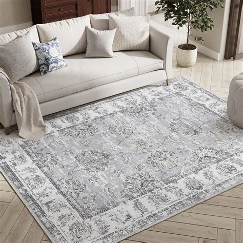 Jinchan Area Rug X Persian Rug Indoor Accent Rug Grey Vintage Floor