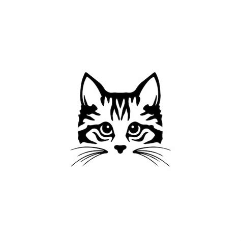 Katze Symbol Logo Tribal Tattoo Design Schablone Vektor Illustration