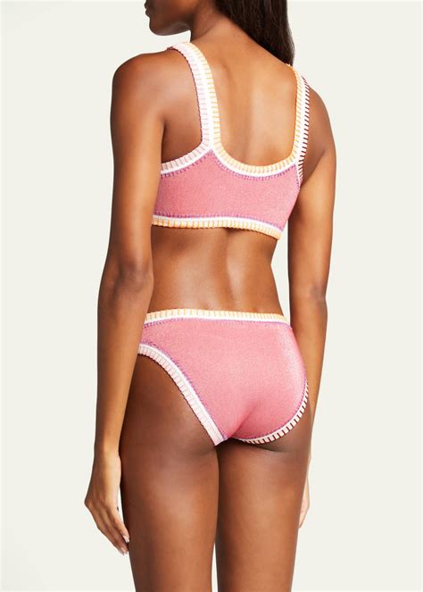 Platinum Inspired By Solange Ferrarini Exposed Trim Scoop Bikini Bottoms Bergdorf Goodman