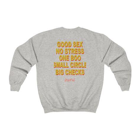 Good Sex No Stress One Boo Small Circle Big Checks Sweatshirt Ferolos