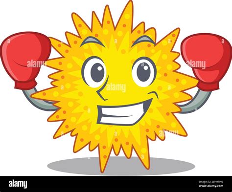 A Sporty Boxing Athlete Mascot Design Of Mycoplasma With Red Boxing