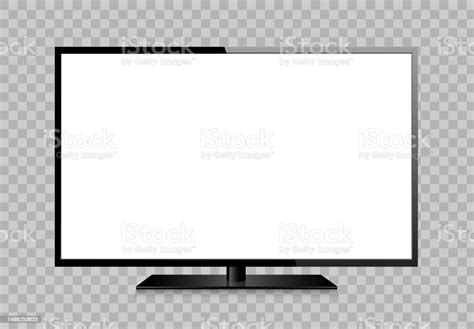 Realistic Vector Modern Tv Transparent Background Stock Illustration ...