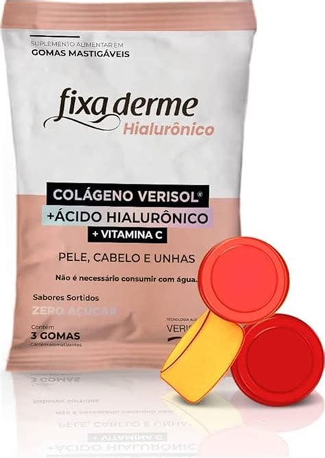 Fixa Derma Hialurônico Suplemento Alimentar Com Colágeno Verisol Caixa