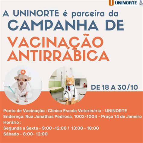 Clínica veterinária da UNINORTE realiza vacinação antirrábica até o dia