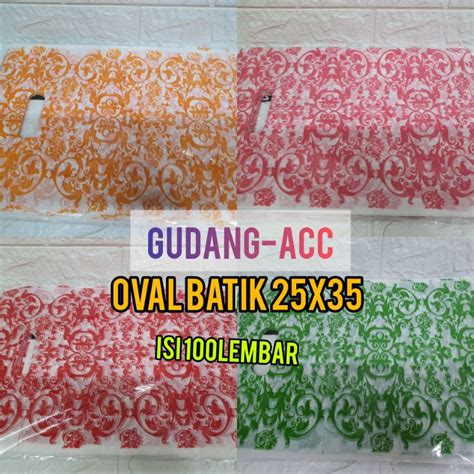 Jual Kantong Plastik Pond Oval Motif Batik Uk 25x35 Kantong Plastik