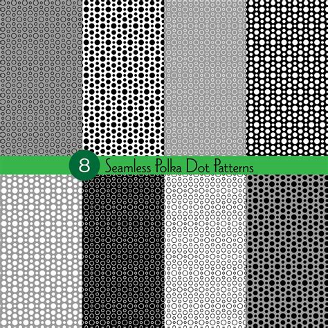 Seamless polka dot pattern collection 1156248 Vector Art at Vecteezy