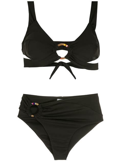 Buy AMIR SLAMA High Rise Bikini Set Black At 28 Off Editorialist